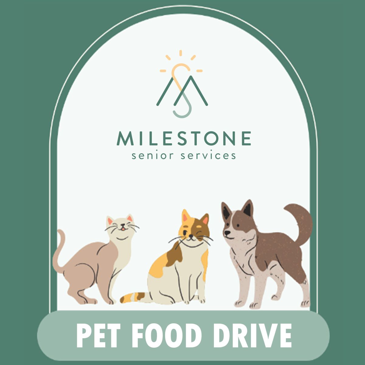 text graphic: Pet Food Drive